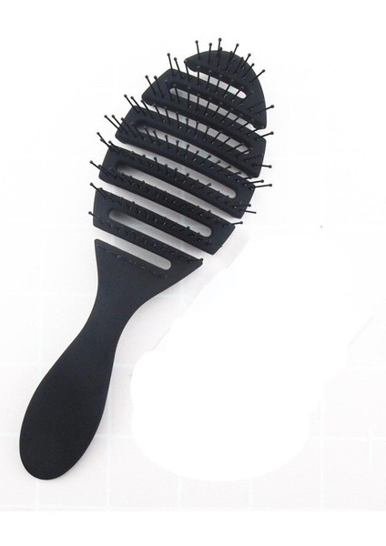 Siyah Pembe Kadın Saç Derisi Masaj Tarak Naylon Saç Fırçası Islak Kıvırcık Detangle Saç Fırçası Salon Kuaförlük Şekillendirici Araçları (Yurt Dışından)