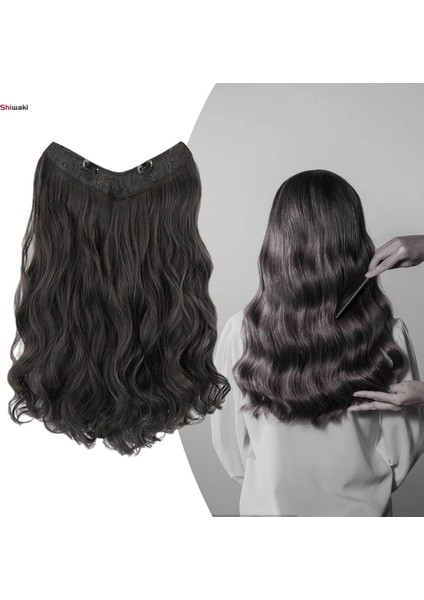 Klipsli Saç Uzantıları Sentetik Dalgalı Kadın Konserleri Siyah (Yurt Dışından)