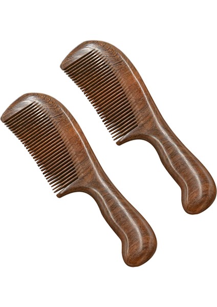 2x Sandal Ağacı Geniş Diş Tarak Kıvırcık Saç Taşınabilir Kaba Diş Ahşap Tarak Saç Masaj Aracı Ince (Yurt Dışından) fiyatları
