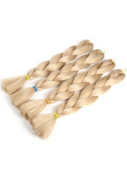 60 cm Sentetik Jumbo Örgü Saç Uzantıları 120 G/adet Kadınlar Için Kırmızı Mavi Kahverengi Tığ Yanlış Örgü Saç (Yurt Dışından) fiyatları