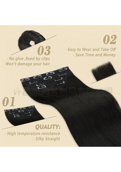 Xuchang Peruk Avrupa ve Amerikan Peruk Seti Uzun Düz Saç Peruk Womenhairfour-Piece Set Postiş Klip Kimyasal Fiber Saç Uzatma (Yurt Dışından) modelleri