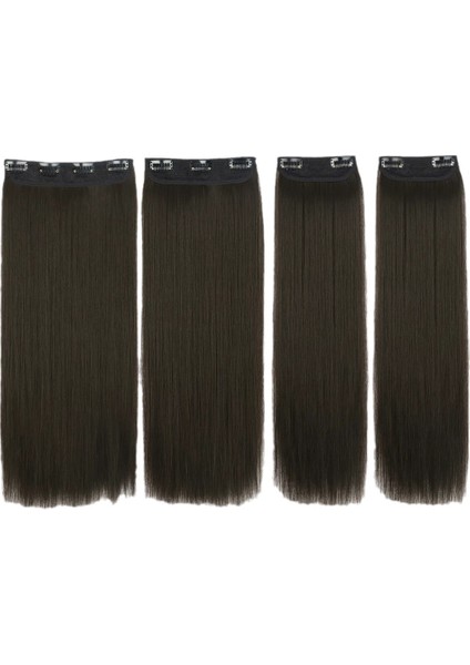 Xuchang Peruk Avrupa ve Amerikan Peruk Seti Uzun Düz Saç Peruk Womenhairfour-Piece Set Postiş Klip Kimyasal Fiber Saç Uzatma (Yurt Dışından) indirimleri
