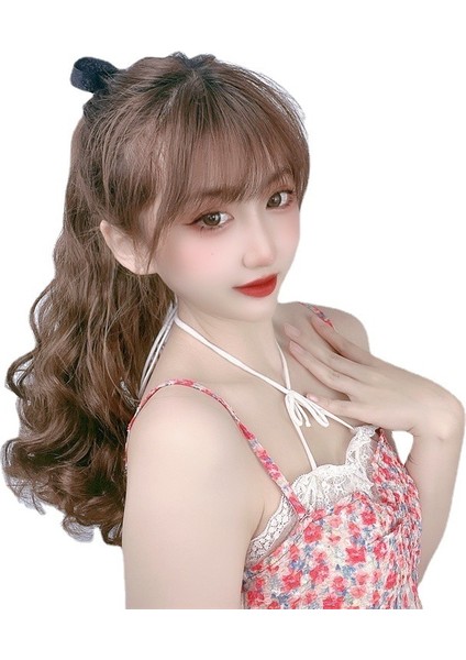 Peruk Kadın Kavrama Yüksek At Kuyruğu Uzun Kıvırcık Saç At Kuyruğu Askısı Yapay Saç Büyük Dalga (Yurt Dışından) indirimleri