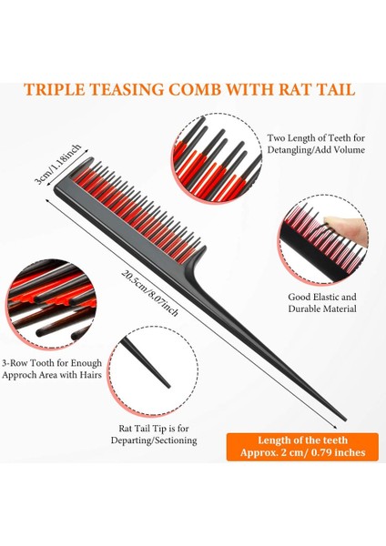 Saç Tarak 9-Satır Dolaşık Açıcı Fırça Sıçan Kuyruğu Şekillendirici Fırça Düz Kıvırcık Islak Saç Derisi Masaj Kadınlar (Yurt Dışından) indirimleri