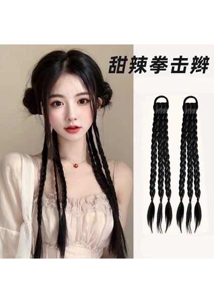 Boks Örgü At Kuyruğu Peruk Kadın Yapay Saç Vurgu Boyalı Kılçık Bezleri Örgülü Saç Yüksek At Kuyruğu Sahte Örgü (Yurt Dışından) modelleri