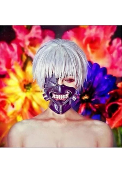 Peruk Erkekler ve Kadınlar Japon Anime Cosplay Tokyo Ghoul Beyaz Peruk Kısa Saç Tek Parça Mevcuttur (Yurt Dışından)