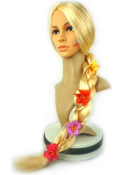 Uzun Saç Prenses Peruk Lepei Prenses Uzun Örgü Çiçek Sihirli Saç Bandı Çiçek Qiyuan Giydirme Şapka Anime Büyük Örgü (Yurt Dışından) fiyatları