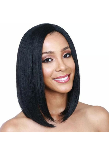 Peruk Başlık Kadın Isıya Dayanıklı Sentetik Orta Uzunlukta Düz Saç Peruk (Yurt Dışından) fiyatları