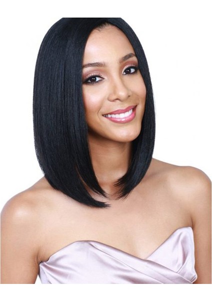 Peruk Başlık Kadın Isıya Dayanıklı Sentetik Orta Uzunlukta Düz Saç Peruk (Yurt Dışından) indirimleri