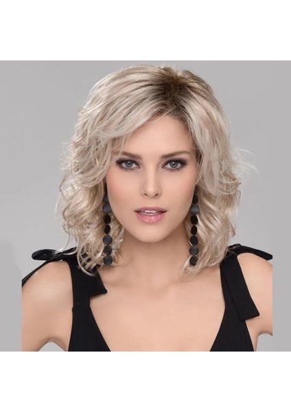 Stoktaki Fabrika Sınır Ötesi Tedarik Avrupa ve Amerikan Moda Peruk Kadın Kıvırcık Saç Kısmi Altın Kabarık Kısa Kıvırcık Saç Baş Örtüsü (Yurt Dışından)