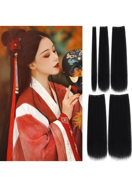 Çin Tarzı Hanfu Peruk Parçası Yanlış Saç Uzatma Geleneksel Hanfu Peruk Pedleri Antik Kabarık Uzun Düz Saç Parçası Kadın (Yurt Dışından) fiyatları