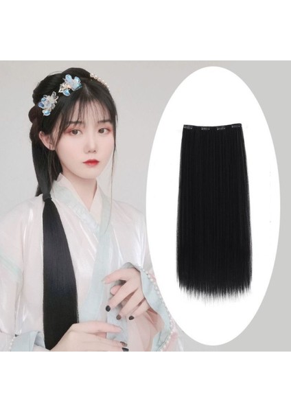 Çin Tarzı Hanfu Peruk Parçası Yanlış Saç Uzatma Geleneksel Hanfu Peruk Pedleri Antik Kabarık Uzun Düz Saç Parçası Kadın (Yurt Dışından) indirimleri