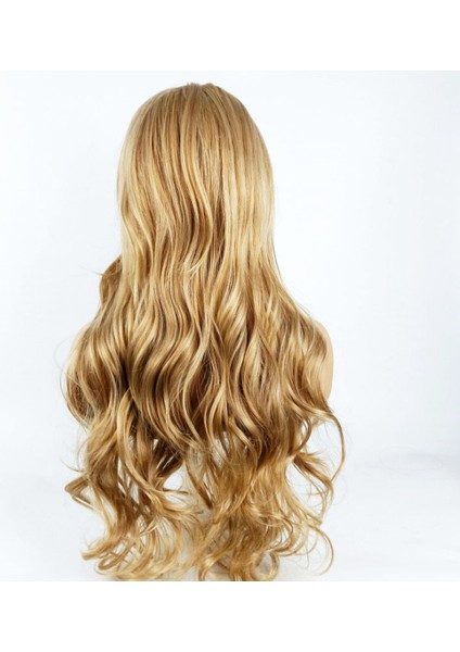 Fabrika Kimyasal Fiber Peruk Avrupa ve Amerika Başlıkları Kadın Uzun Kıvırcık Saçları Orta Boyalı Mat Yüksek Sıcaklık Fiber Stokta (Yurt Dışından) fırsatları