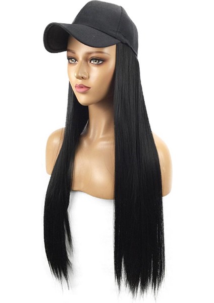 Büyüleyici Kadınlar Uzun Düz Sentetik Saç Uzatma Peruk Postiş Şapka ile (Yurt Dışından)