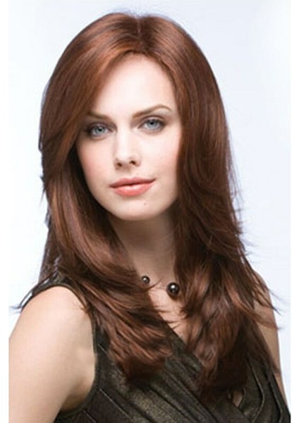 Peruk Kadın Kimyasal Fiber Uzun Saç Moda Peruk Kafa Kapağı (Yurt Dışından)