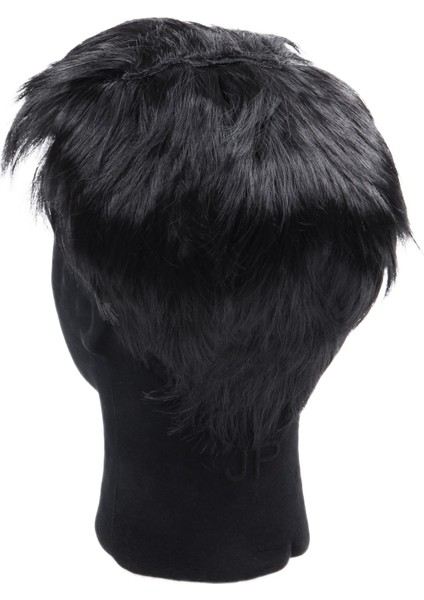 Erkek Kısa Düz Siyah Günlük Yaşam Tam Peruk (Yurt Dışından) modelleri