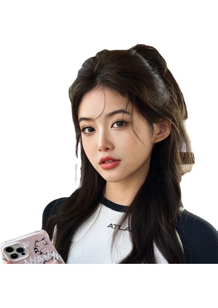 At Kuyruğu Yapay Saç Yüksek Kafatası Üst Gaz Kız Yarım Bağlı Şelale Kıvırcık Saç Kavrama Yüksek At Kuyruğu Yanlış Örgüler (Yurt Dışından) indirimleri