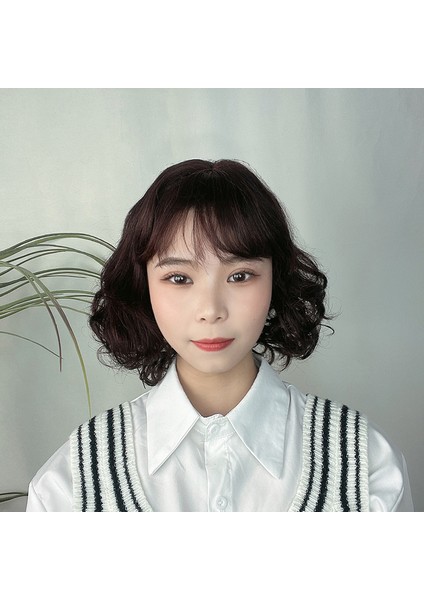 Peruk Orta Uzunlukta Omuz Uzunluğunda Kısa Saç Mısır Kıvırıcı Air Liu Hai Tek Parça (Yurt Dışından) fiyatları