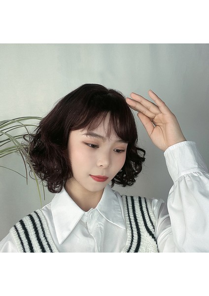 Peruk Orta Uzunlukta Omuz Uzunluğunda Kısa Saç Mısır Kıvırıcı Air Liu Hai Tek Parça (Yurt Dışından) fırsatları