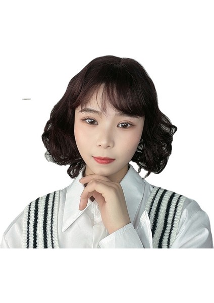 Peruk Orta Uzunlukta Omuz Uzunluğunda Kısa Saç Mısır Kıvırıcı Air Liu Hai Tek Parça (Yurt Dışından) indirimleri