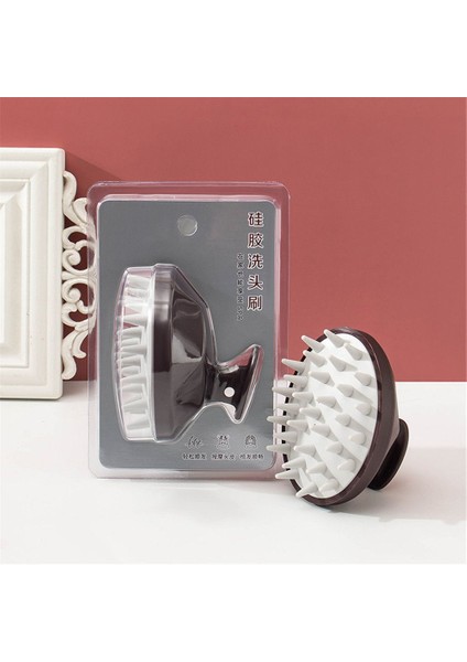 Taşınabilir Kafa Derisi Silikon Şampuan Fırçası Saç Yıkama Tarak Duş Masaj Bakım Aracı (Yurt Dışından)