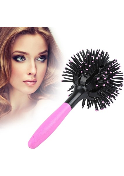 3D Kıvırcık Saç Tarak Küresel Kıvırmak Masaj Tarak 360 ° Şekillendirici Salon Yuvarlak Saç Bigudi Saç Fırçası Kadın Erkek Aracı (Yurt Dışından) modelleri