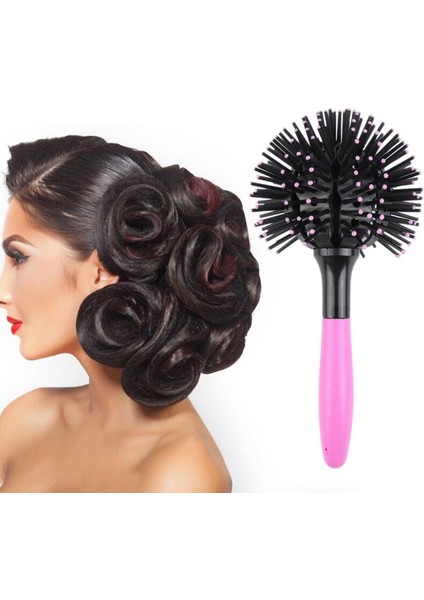 3D Kıvırcık Saç Tarak Küresel Kıvırmak Masaj Tarak 360 ° Şekillendirici Salon Yuvarlak Saç Bigudi Saç Fırçası Kadın Erkek Aracı (Yurt Dışından) indirimleri
