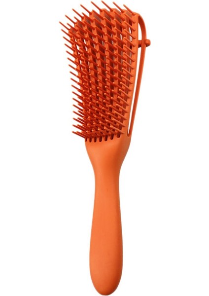 Zoroom Saç Fırçası Dolaşık Açıcı Fırça Saç Derisi Masaj Saç Tarak 3A 4c Sapıkça Dalgalı Kıvırcık Saç Fırçası Kadın Erkek Salon Turuncu (Yurt Dışından)