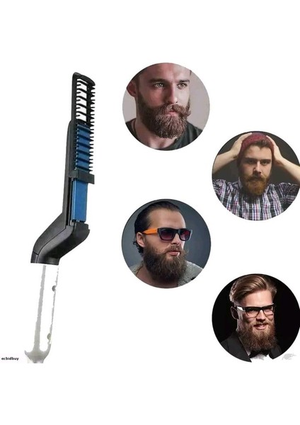 Erkek Elektrikli Sakal ve Saç Düzleştirici || Çok Fonksiyonlu Simge Sakal Düzleştirici Fırça (Yurt Dışından)