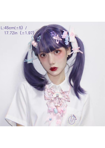 Mor Cosplay Peruk Moda Uzun Düz Saç Uzantıları Masquerade Karnaval Partileri Için Yaratıcı Kostüm Sahne (Yurt Dışından) modelleri