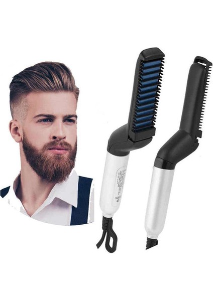 Za Satış Sakal Düzleştirici Saç Tarak, Adam Elektrikli Saç Şekillendirici Tarak Dıy Saç Aksesuarları Saç Modelleme Aracı (Yurt Dışından)