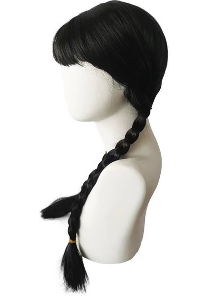 Avrupa ve Amerika Haftası Çift At Kuyruğu Siyah Hamur-Büküm Tarzı Bezler Kimyasal Elyaf Çünkü Peruk Tam Baş Peruk Üç Gün Içinde Peruk (Yurt Dışından) modelleri