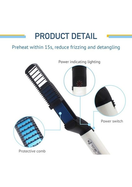 Erkekler Sakal Düzleştirici Çok Fonksiyonlu Eklektik Sakal Düzleştirici Çok Fonksiyonlu Saç Curling (Yurt Dışından) modelleri