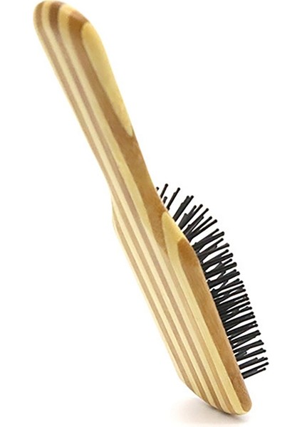 Doğal Bambu Mini Kürek Dolaşık Açıcı Bambu Saç Fırçası Hava Yastığı Masaj Saç Derisi Tarak Bambu Yastık Anti-Statik Saç Taraklar (Yurt Dışından)