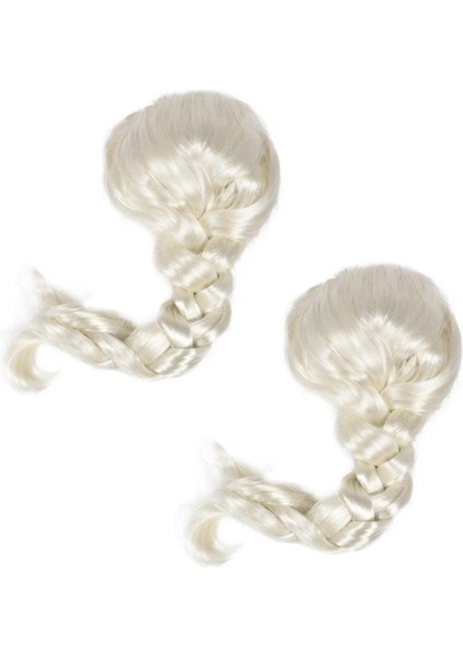 2x Güzel Yetişkin Peruk Açık Altın Örgü Giyinme (Yurt Dışından)