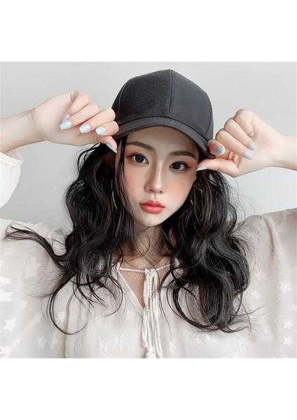 Peruk Kadın Büyük Dalga Orta Uzunlukta Saç Moda Doruğa Kap Entegre Tam Baş Peruk Yapay Saç (Yurt Dışından) modelleri