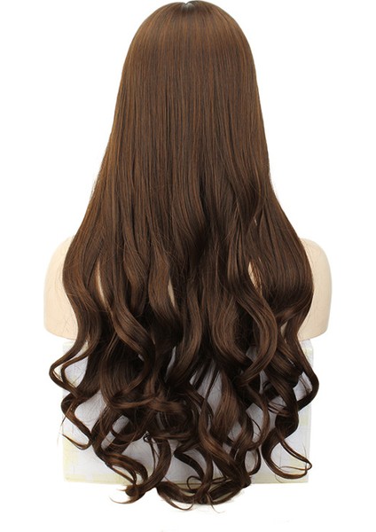 1722 Qi Bangs Kahverengi Uzun Kıvırcık Saç Büyük Dalga Kimyasal Fiber Peruk 65CM220G Peruk Kadın Üreticileri Renk Yapabilir (Yurt Dışından) fiyatları