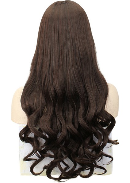 1722 Qi Bangs Kahverengi Uzun Kıvırcık Saç Büyük Dalga Kimyasal Fiber Peruk 65CM220G Peruk Kadın Üreticileri Renk Yapabilir (Yurt Dışından) indirimleri