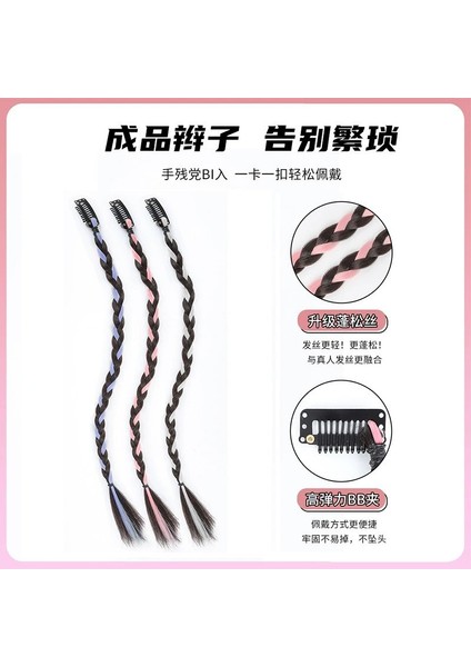 Peruk Örgü Y2G Kadın Yüksek At Kuyruğu Tatlı Serin Sıcak Kız Vurgu Boyalı Doğal Büküm Örgü Asılı Kulak Boyalı Boks Örgü Peruk Seti (Yurt Dışından) modelleri