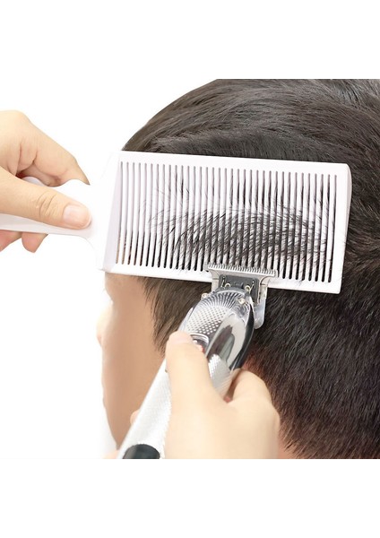 Erkek Yağ Kafa Tarak Düz Itme Kesme Kuaförlük Yardımcısı Aracı Limit Kırpma Şekli Kademeli Maça Salon Şekillendirici Araçları (Yurt Dışından)