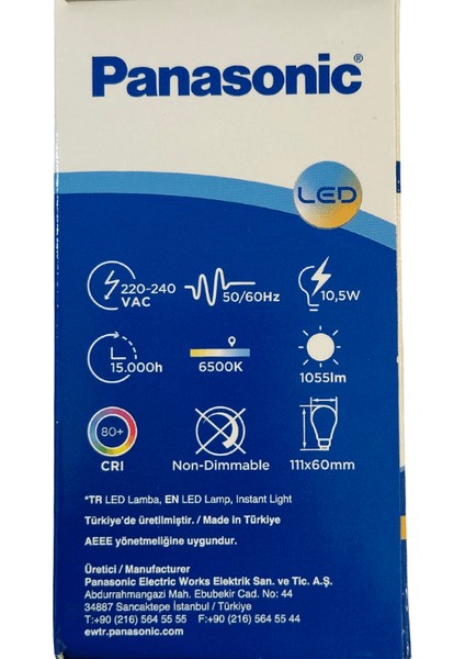 10,5W (75W) 6500K (Beyaz Işık) E27 Duylu LED Ampul (10 Adet) fırsatları