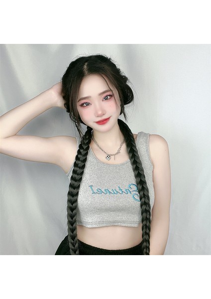 Peruk Kadın Yapay Boks Örgüsü Kimyasal Fiber Uzun At Kuyruğu Yüksek Sıcaklık Fiber Büküm Örgüsü Yeterli Stok (Yurt Dışından) fırsatları