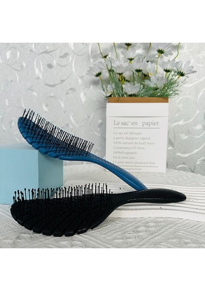 Yaprak Şekli Oyma Saç Derisi Masaj Tarak Saç Fırçası Islak Kıvırcık Detangle Saç Fırçası Salon Kuaförlük Şekillendirici Araçları (Yurt Dışından) fiyatları