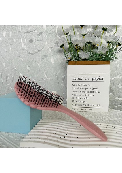 Yaprak Şekli Oyma Saç Derisi Masaj Tarak Saç Fırçası Islak Kıvırcık Detangle Saç Fırçası Salon Kuaförlük Şekillendirici Araçları (Yurt Dışından) fırsatları