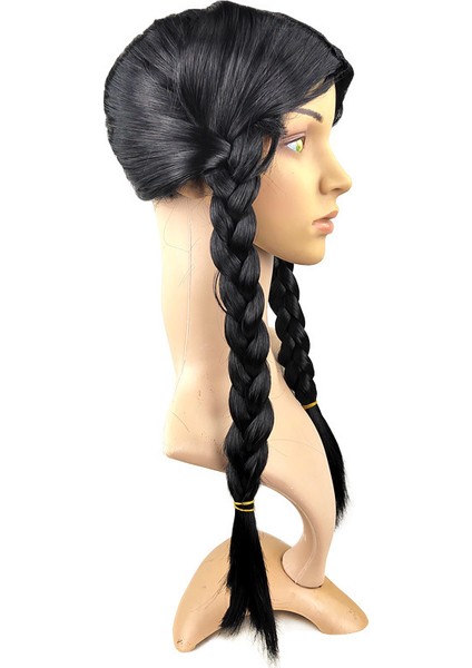 Adams Ailesi Orta Uzunlukta Çift Örgü Peruk Çarşamba Peruk Saç Modeli Cos Büküm Püskül Büyük Örgü (Yurt Dışından) fiyatları