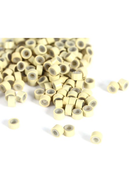 200 Adet/torba Silikon Astarlı Mikro Saç Uzatma Bağlantıları Yüzükler Boncuk (Bej) (Yurt Dışından) modelleri