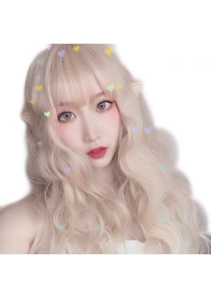 Peruk Kadın Hava Patlama Uzun Kıvırcık Saç Küçük Bukleler Mekanizması Kafa Kapağı (Yurt Dışından) indirimleri