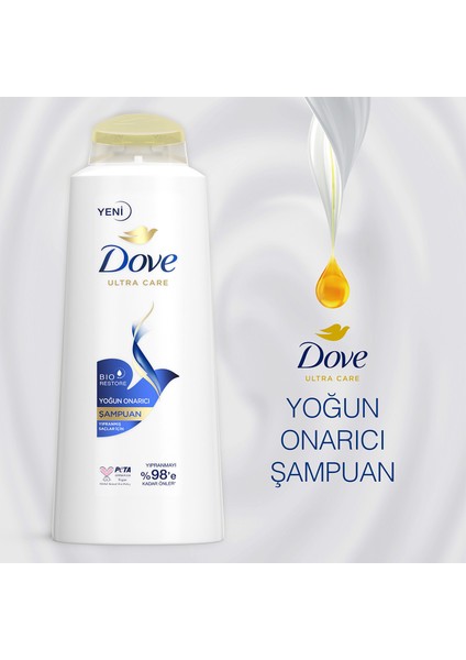 Ultra Care Saç Bakım Şampuanı Yoğun Onarıcı Yıpranmış Saçlar İçin 600 ml x3