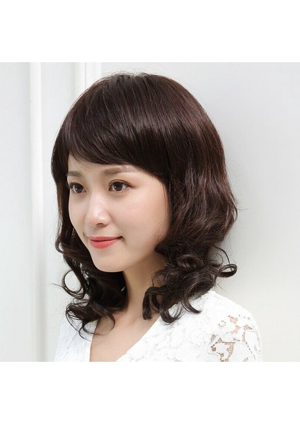 Peruk Kadın Orta Yaşlı ve Yaşlı Uzun Kıvırcık Saç Büyük Dalga Anne Tam Üst Peruk Kılıf Doğal Gerçekçi Kabarık Doğal (Yurt Dışından) modelleri