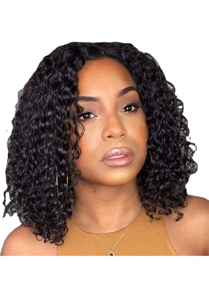 Moda Peruk Kafa Kapağı Küçük Hacimli Afro Peruk Siyah Kısa Kabarık Sentetik Peruk (Yurt Dışından) indirimleri